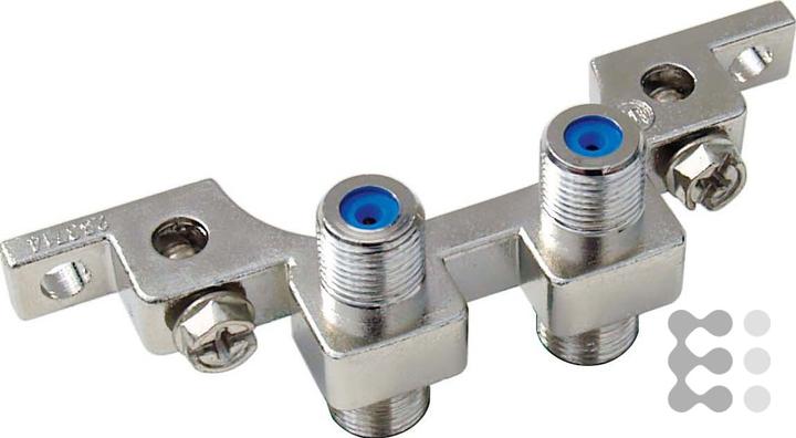 WISI 70605 "NB 02 F Equipotential bonding block, 2-fold silver