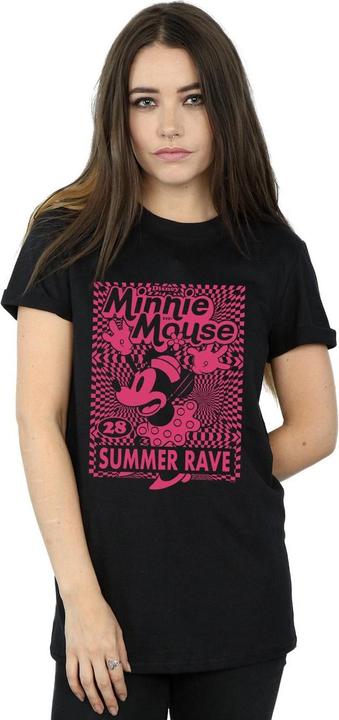 Actual product image Disney Womens/Ladies Minnie Mouse Summer Party Cotton Boyfriend T-Shirt (XL)