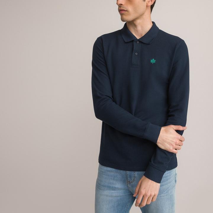 Actual product image La Redoute Collections Long sleeve polo shirt (M)