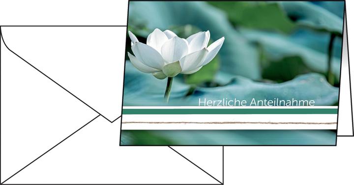 Produktbild Sigel 10 Trauerkarten Water Lily DIN A6 (220 g/m², 10 x)