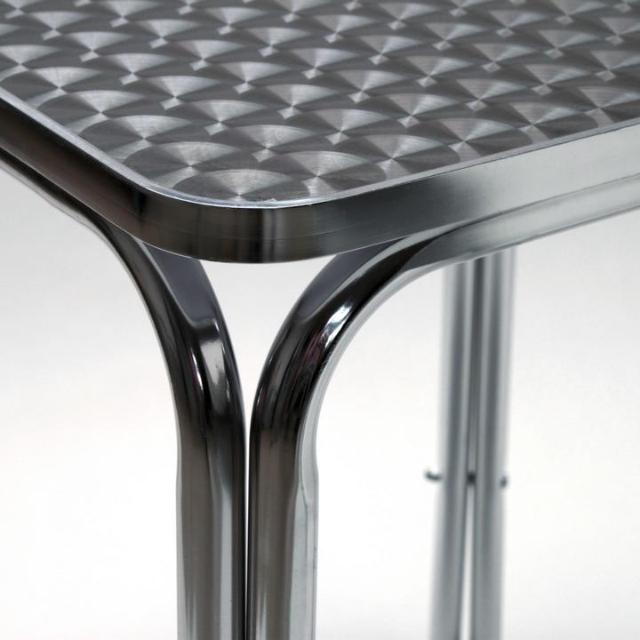 Actual product image Dema Alu Gartentisch Alutisch Edelstahltisch Beistelltisch Bistrotisch Tisch 80x80x70 (80 cm)
