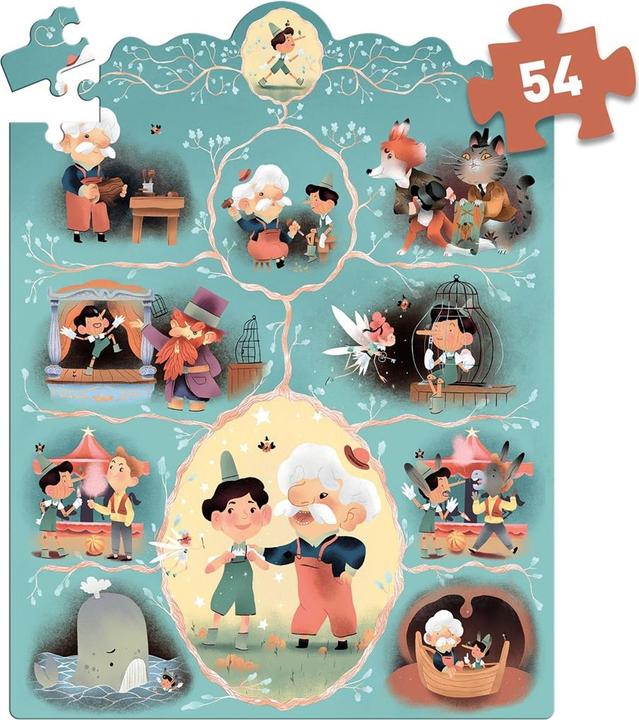 Actual product image Djeco Pinocchio story puzzle 54 pieces (54 pieces)