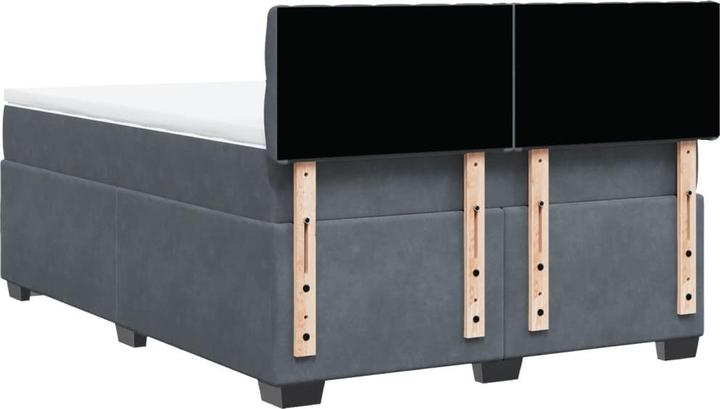 Actual product image VidaXL Bo x spring bed with mattress 160 x 200 cm velvet (160 x 200 cm, 160 x 200 cm)