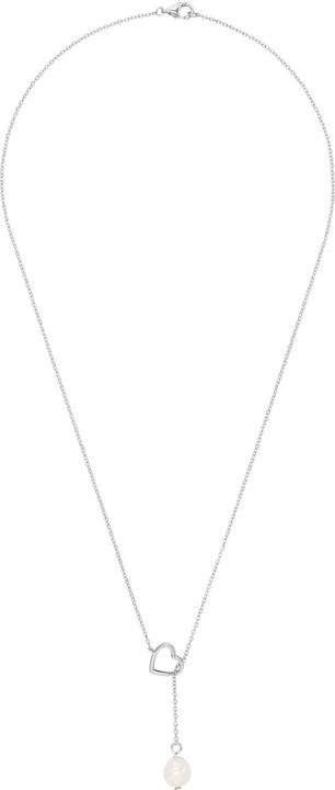 Produktbild Amor Halsschmuck für Damen, 925 Sterling Silber, Süsswasserzuchtperle | Herz (Silber 925)