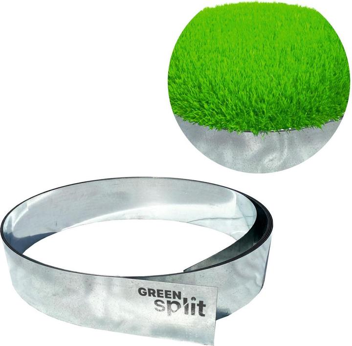 Image du produit Green Split Bande de bordure de pelouse métal alu/zinc 15 cm (1000 cm)