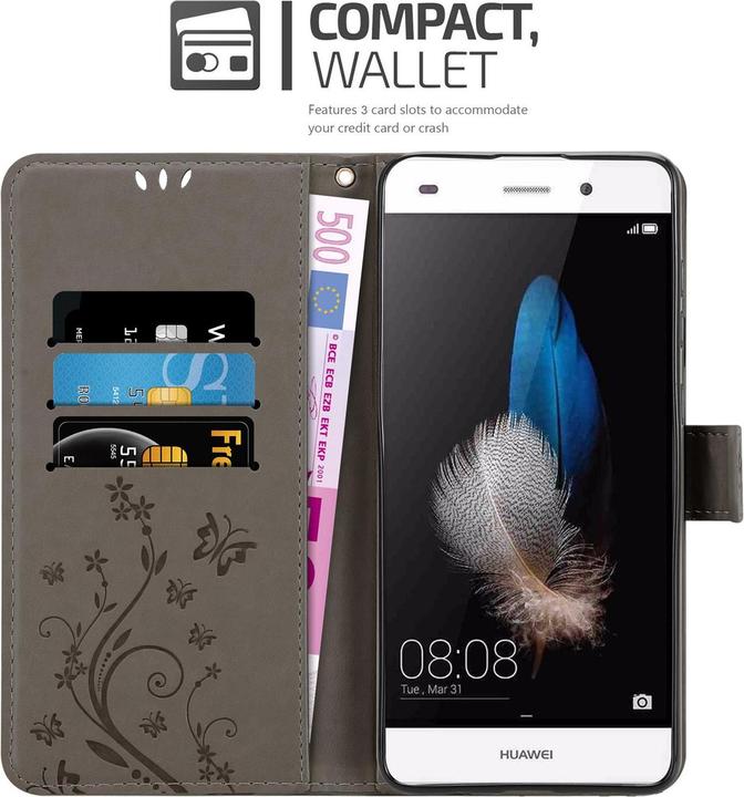 Actual product image Cadorabo Flower Book Cover (Huawei P8 Lite)