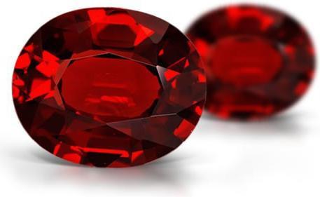 Image du produit Hermex Bague argentée avec pierre précieuse Almandite Garnet - Gold Gr. 60 / Size 9 (9)