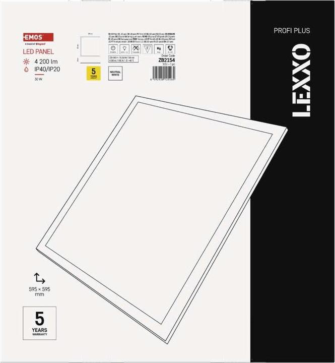 Immagine prodotto Emos Lampada da incasso LED LEXXO Backlit 60×60, quadrata, bianca, 30W neutro. (4200 lm)