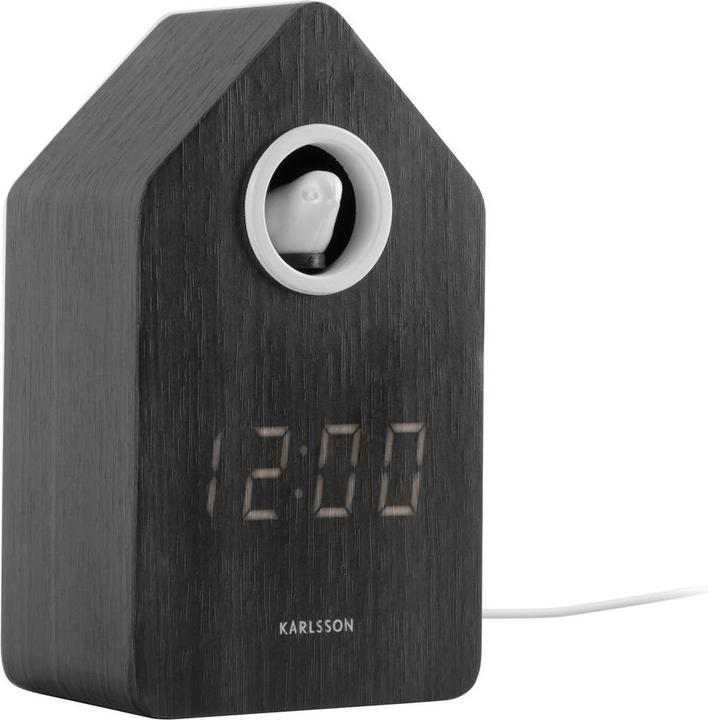 Immagine prodotto Karlsson Digitalwecker Kuckuck Black wood veneer, Funktionen