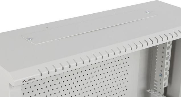 Produktbild Lanberg Nástěnná jednodílná skříň 19", 4U+3U/540x200, (dodávané složené), nízkoprofilová, plné dveř (10.86 HE, 19 Zoll Rack)
