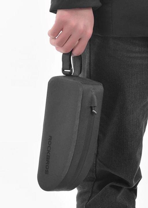 Immagine prodotto Rockbros AS-019-1 borsa impermeabile per telaio di bicicletta - nera (1.60 l, Borsa telaio)