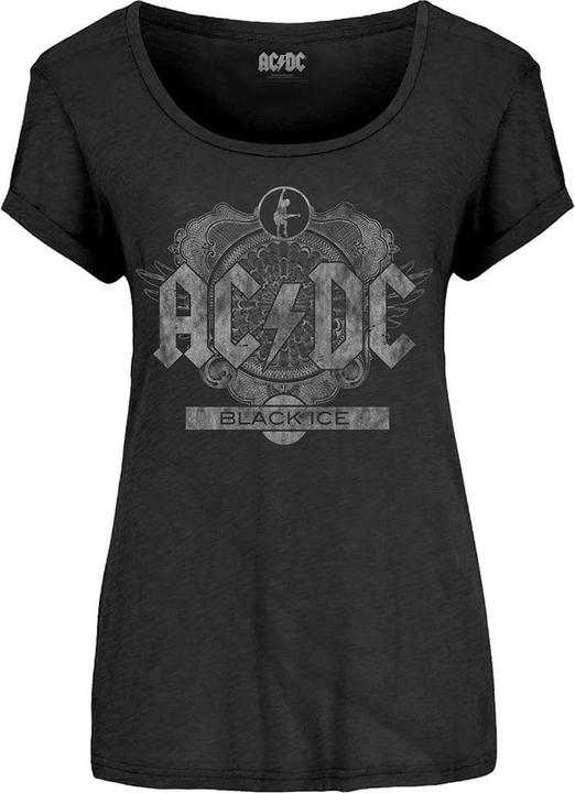 Actual product image AC/DC Womens/Ladies Black Ice T-Shirt (XL)