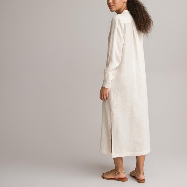 Image du produit La Redoute Collections Maxi-robe à manches longues en lin (38)