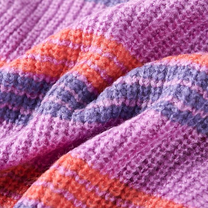 Produktbild VidaXL Kinderpullover mit Streifen Gestrickt Lila und Rosa (140)