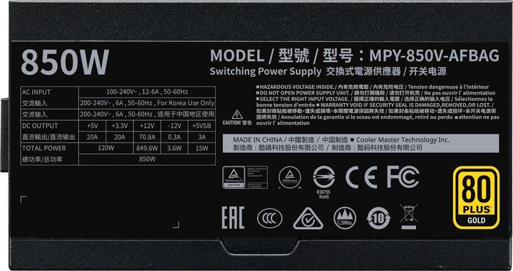 Image du produit Cooler Master V V2 Modulaire (850 W)