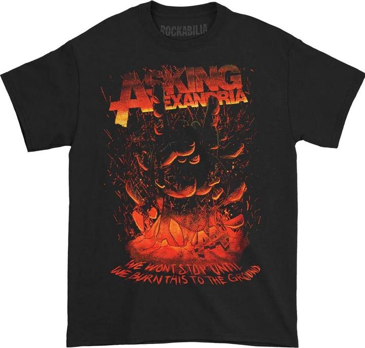 Image du produit Asking Alexandria T-Shirt adulte unisexe en coton avec main en métal (XL)