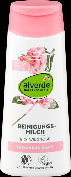 dm alverde Latte detergente alla rosa selvatica (Lozione detergente, 200 ml)