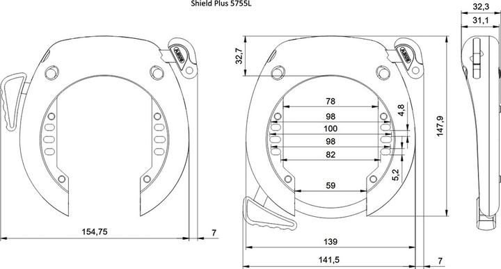 Produktbild Abus Shield XPlus 5755L NR