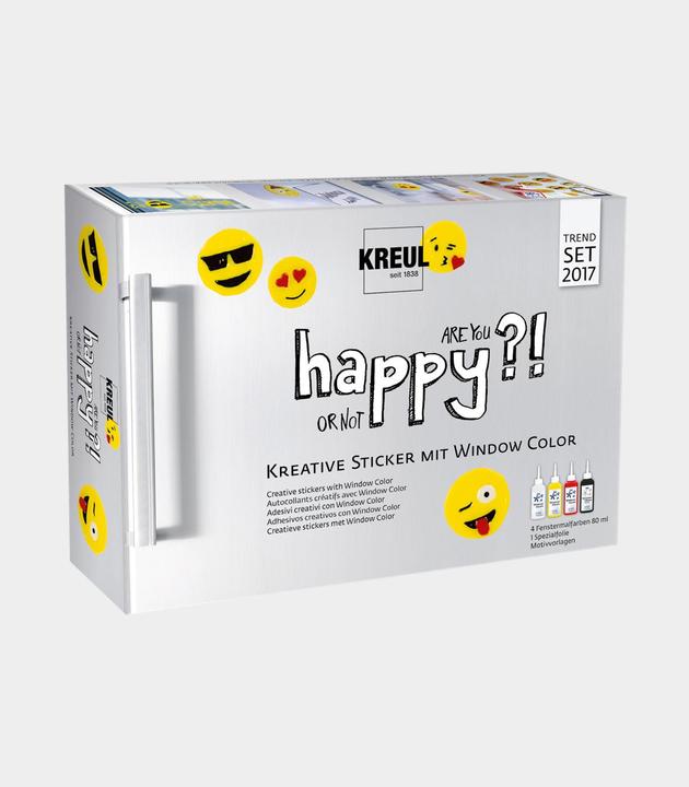 Produktbild Kreul Happyset (Schwarz, Kirschrot, Sonnengelb, Schneeweiss, 320 ml)