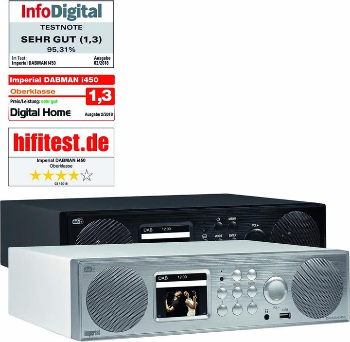 Image du produit Imperial Dabman i450 (Webradio, DAB+ DAB, VHF, FM, Bluetooth, WiFi)