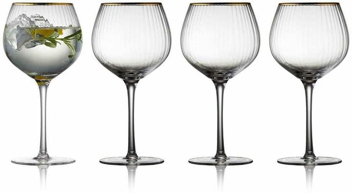 Lyngby 65 cl - Vetro - Trasparente/bordo sagomato (6.50 dl, 4 x, Bicchieri di gin)