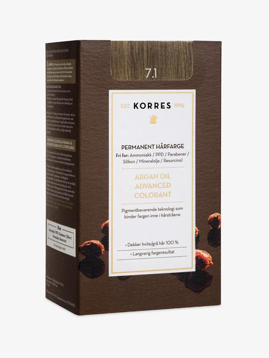 Actual product image Korres Argan Oil Hair Color (7.1 Ash Blonde)