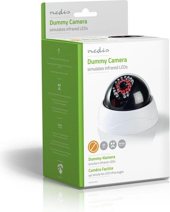 Produktbild Nedis DUMCD20WT Dummy-Überwachungskamera Dome IP44 Weiss
