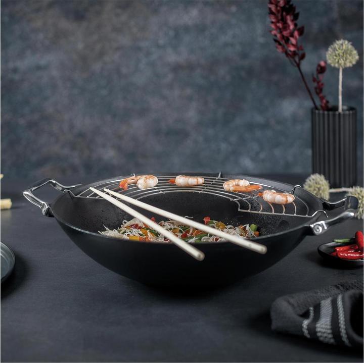 Produktbild Kuhn Rikon Jampur (36 cm, Wok Pfanne, Gusseisen)