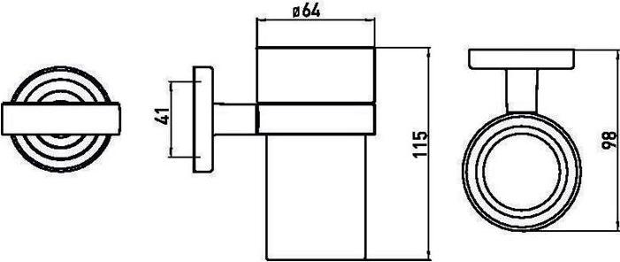 Produktbild Emco Glashalter Polo chrom 072000100