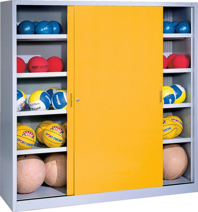 C+P Ballschrank (HxBxT: 195x190x60 cm, mit Vollblech-Schiebetüren, Typ 4)