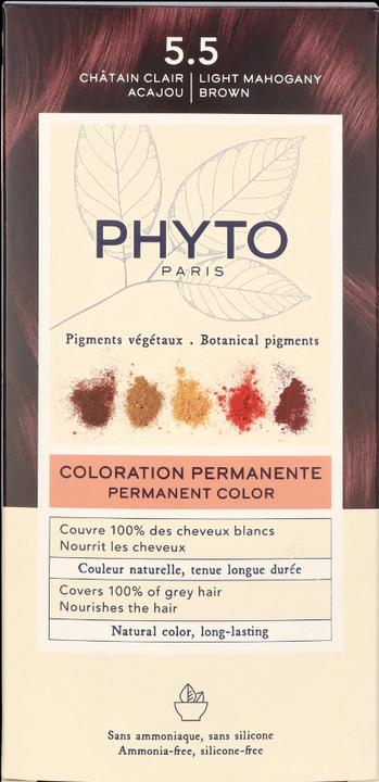 Phyto Permanent Light Brown 5.5 Hair Coloring (5.5 Light Mahogany Brown)