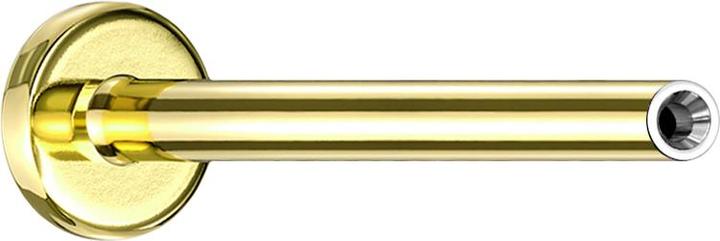 Star Piercing Micro Threadless Labret-Stab vergoldet (ohne Messing, Titan G23)