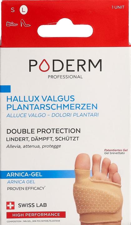Produktbild Poderm Doppelschutz für Hallux Valgus Ballenzeh & Fusssohlenschmerzen (Druckentlastung, 202.50 ml)