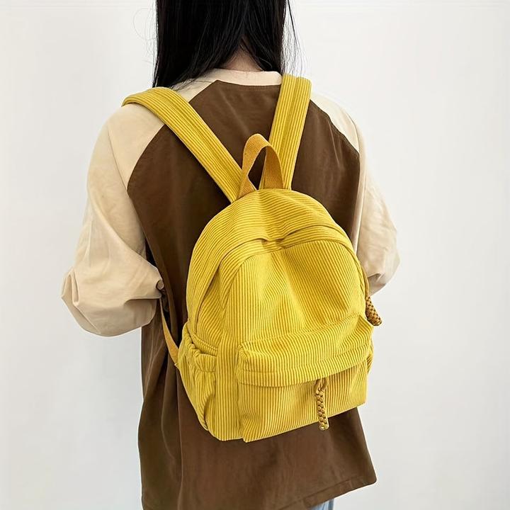 Produktbild Only-Bags.Store Kleiner Rucksack aus Cord, lässiger Reiserucksack, einfacher Moderucksack (10 l)