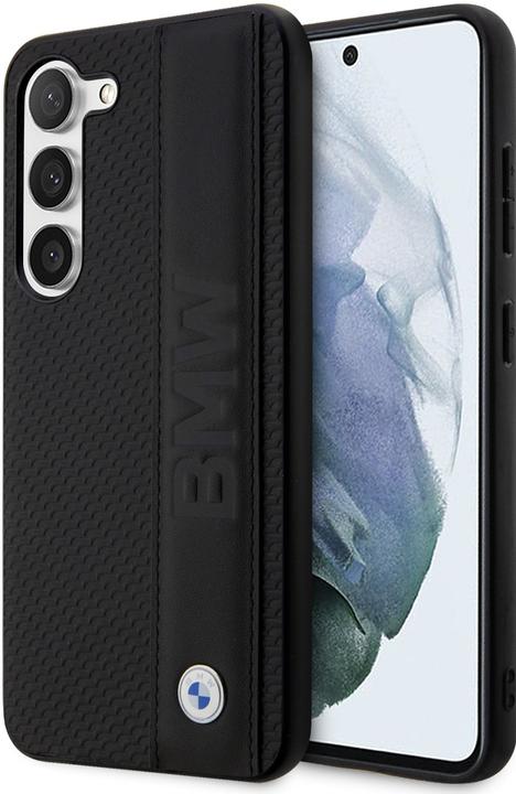 Image du produit BMW BMHCS23S22RDPK S23 S911 czarny/black hardcase Leather Textured & Stripe (Samsung Galaxy S23)