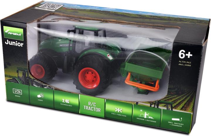 Actual product image Amewi Tractor with fertiliser spreader, green 1:24, RTR (RTR Ready-to-Run)