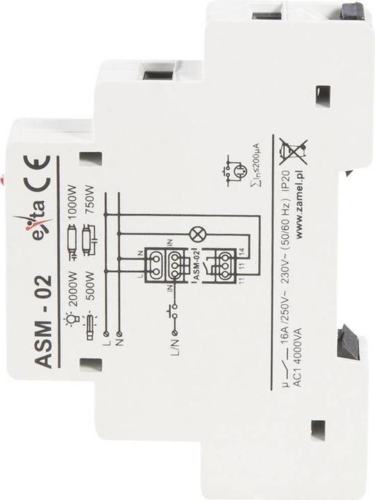 Produktbild Zamel ASM-02 Treppenlichtzeitschalter Hutschiene 230 V