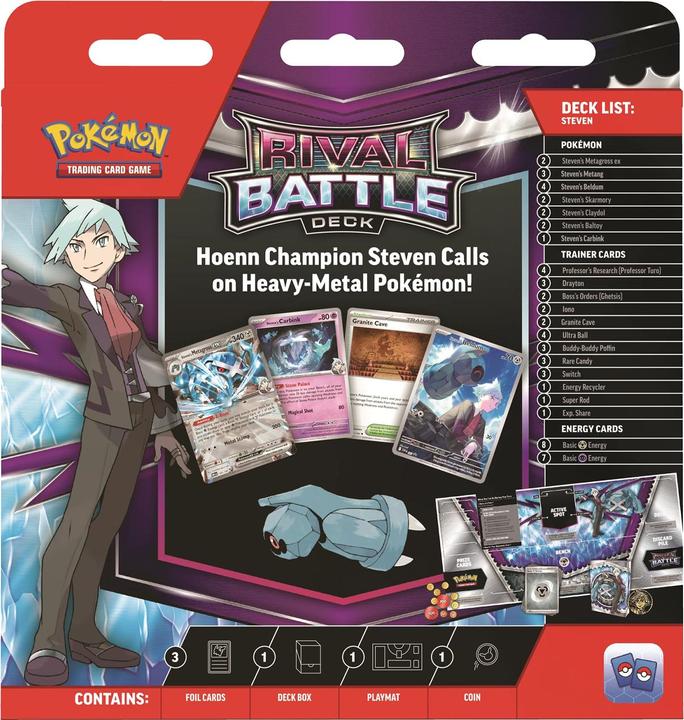 Actual product image Pokémon Rival Battle Deck Marnie/Steven (English, Deck)