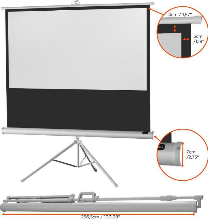 Produktbild Celexon Economy tripod screen - Projektionsbildschirm mit Stativ - 280 cm (110") (96.06", 16:9)