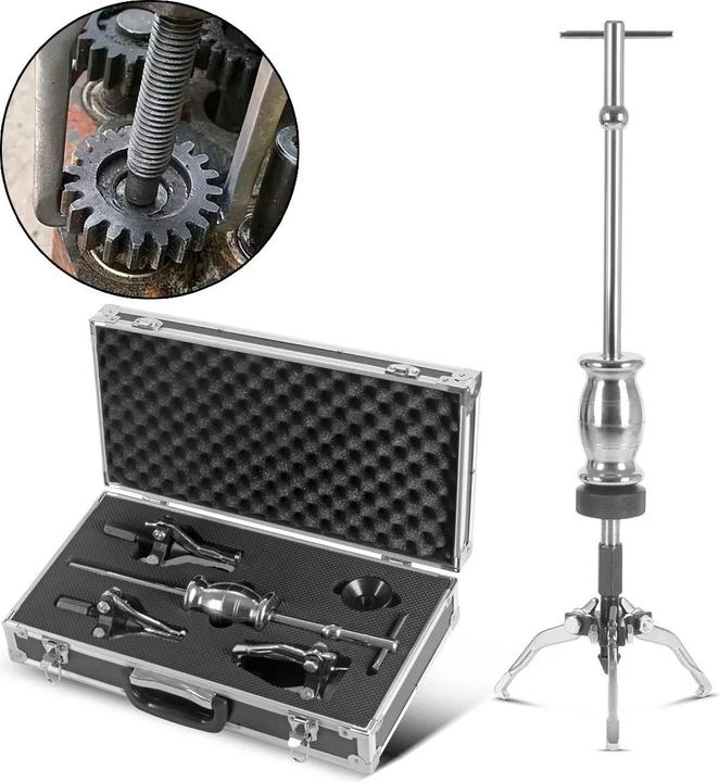 Immagine prodotto Stahlwerk Set di estrattori per cuscinetti da 5 pezzi con martello a slitta, smontaggio professionale