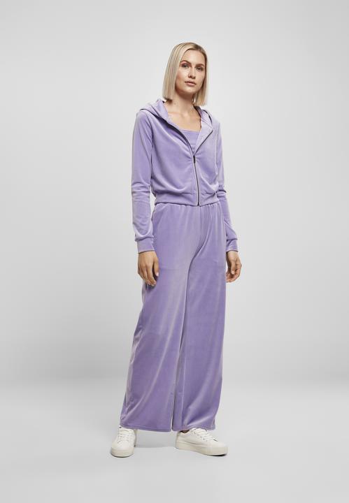Actual product image Urban Classics Ladies Short Velvet Zip Hoody (XL)