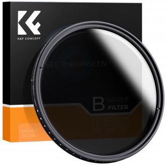 Image du produit K&F Concept B-Series Fader ND2-400 filtre gris ajustable - 62 mm (62 mm, Filtre UV, 62 mm)