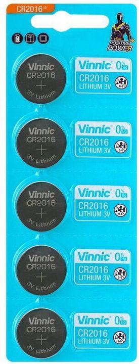 Immagine prodotto Vinnic CR2016 - 5 pile a bottone (5 pz., CR2016)
