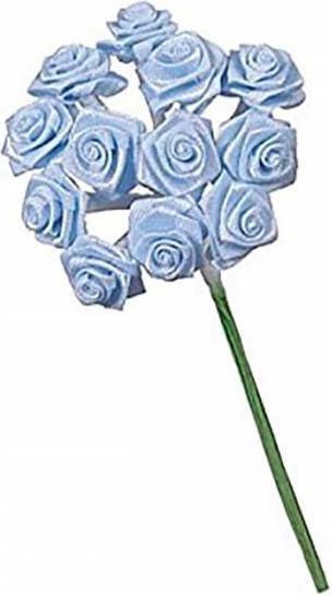 Glorex Dior floret 12 flowers light blue (11 cm)