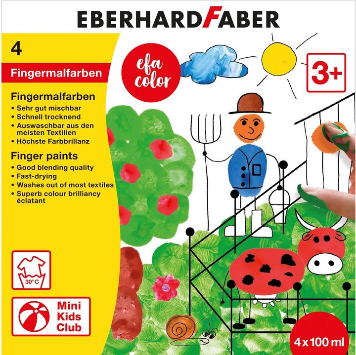 Image du produit EberhardFaber Peinture au doigt 100 ml, lot de 4 (Trié, 400 ml)