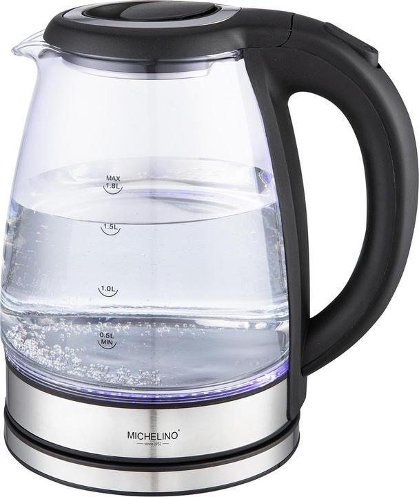 Image du produit Magni Bouilloire Michelino verre EDS argent 1,8L 74356 (1.80 l, Prise UE)