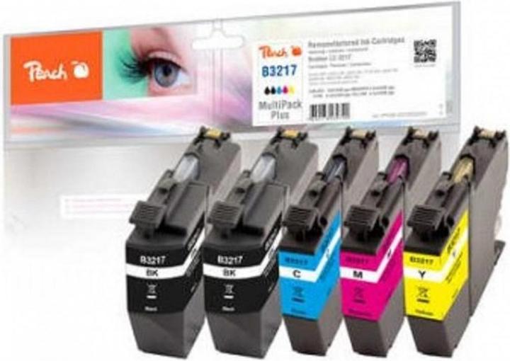 Actual product image Peach Ink Brother LC-3217 2x BK, C, M, Y (M, Y, C, FC)