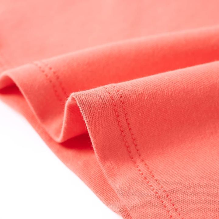 Actual product image VidaXL Children's T-shirt coral pink 116,Material: 95 % cotton. 5 (116)