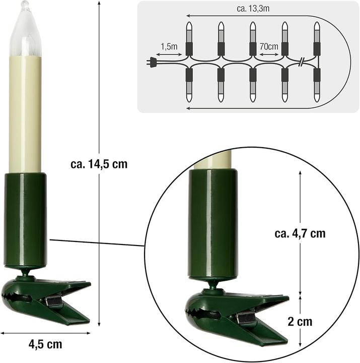 Produktbild Hellum Lichterkette AGL ws 30LP IP20 23,3m 90W m.LM (23.30 m)