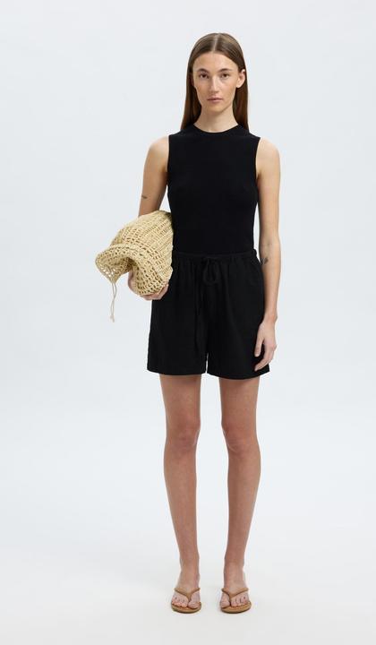 Actual product image Selected Femme Mid Waist Shorts aus Leinengemisch (38)